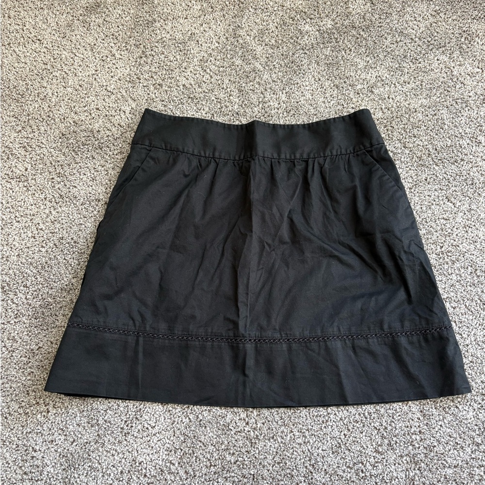 LOFT Elegant Black A-Line Skirt